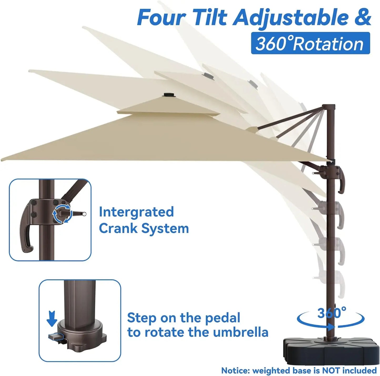 Cantilever Outdoor Patio Umbrellas