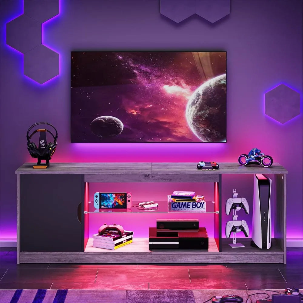 Living Room Furniture Gaming Entertainment Center With Cabinet