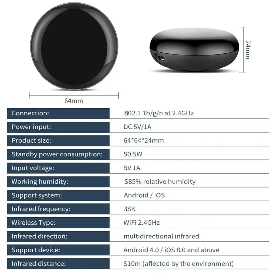 Smart Tuya WiFi IR Universal Remote Controller for Air Conditioner